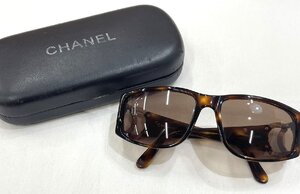 【5HK賀■12010E】★1円スタート★CHANEL★シャネル★サングラス★02461★91235★ブラウン★ケース付き★