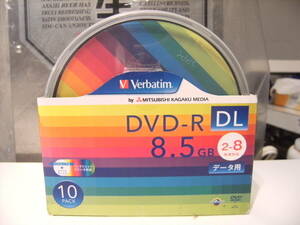 未使用★日本製★三菱化学メディア Verbatim バーベイタム DVD-R DL 8.5GB 10PACK データ用★録音 音楽 ミュージック 写真 映像