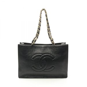 シャネル ココマーク ブランドオフ CHANEL レザー トートバッグ レザー 中古 レディース