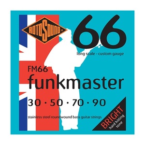 ロトサウンド ベース弦 2セット FM66 Funkmaster 66 Custom 30-90 LONG SCALE エレキベース弦×2セット ROTOSOUND