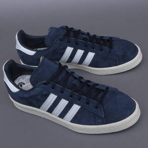 デッド!! 新品!! US 8 1/2・ 26,5cm 限定 22年製 adidas キャンパス 80s 紺 スエード素材 天然皮革