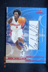 Ben Wallace 2003-04 Fleer Focus Auto Focus Autographs #099/100