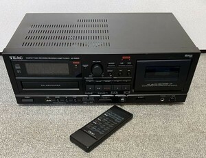 KB1709【名機・現状品】TEAC ティアック カセットデッキ/CDレコーダー AD-RW900 B リモコン付き 2014年製 オーディオ機器 中古 現状品