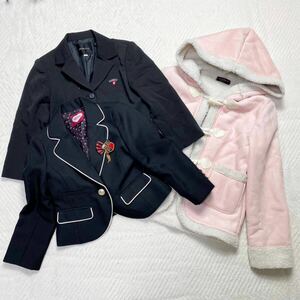 【3点】キッズ 女の子 120cm まとめ売り スーツ ジャケット コート 卒入学 FIORUCCI フィオルッチ DECORA PINKY