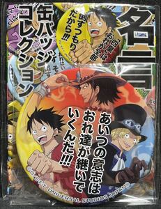【未使用品/希少】ワンピース 缶バッジ USJ ユニバ 限定 缶バッチ 名言缶バッジ 2015 シークレット シクレ エース ルフィ サボ