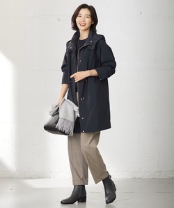  J.PRESS LADIES◆新品 【洗える・撥水】Artirosa モッズコート パーカー ネイビー系 定価46970円 オンワード樫山 J.プレス◆size９（Ｍ）