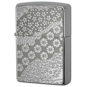 Zippo ジッポライター 桜 さくら ＃200 メタルプレート 両面加工 ニッケルメッキ 2MP-桜 メール便可