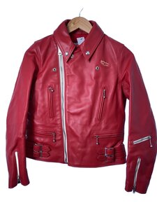 Lewis Leathers◆×COMME des GARCONS GIRL/1ダブルライダースジャケット/34/馬革/RED