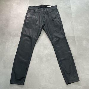 極美品 G-STAR RAW コーティングデニムパンツ ブラック W31 L32