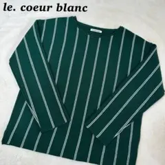 le.court blanc ルクールブラン　薄手ニット　ストライプ　グリーン