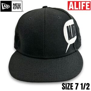 希少■NEW ERA (ニューエラ)× A LIFE (エーライフ) 59FIFTY ベースボール キャップ 黒 ブラック 7 1/2 59.6㎝