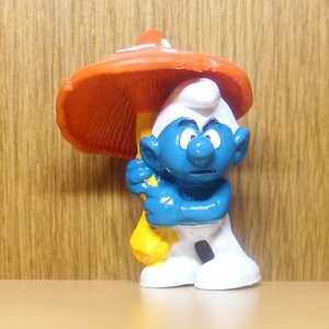 スマーフ　フィギュア　きのこ　傘　PVC　Smurf 　アメトイ　アメリカ　トイ