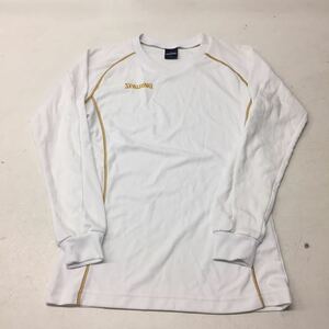 送料無料★SPALDING スポルディング★長袖Tシャツ トップス★ホワイト 白★ Sサイズ#40423sNj59