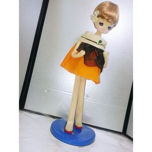 00678 【中古品】昭和レトロ 人形 女の子 金髪少女 布製 アンティーク インテリア小物 やや傷汚れあり ドール japanese