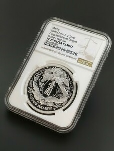 2019年　中国　銀貨　NGC 【長いひげの龍】・ロングウイスカードラゴン・1オンス・PF70 ウルトラカメオ　最高鑑定・送料無料