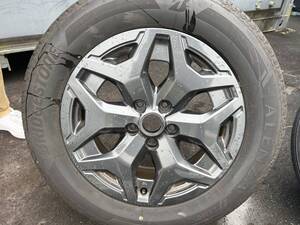 17インチ タイヤホイール 純正 スバル 1本 17×7J 5H BRIDGESTONE ALENZA 225/60R17 2022年製 SK9　フォレスター に