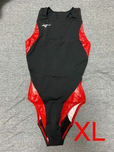 【生産終了品】MIZUNO 女子水球用競泳水着　レディース　ブラック×レッド　XLサイズウォーターポロ