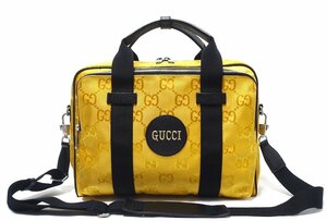 使用僅か 極美品 GUCCI グッチ OFF THE GRID BRIEFCASE 2WAY ブリーフケース ビジネスバッグ 674299 GG柄 シグネチャー ナイロン×レザー