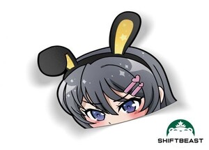 ★即納★SHIFTBEAST Bunny Senpai Mai 桜島 麻衣 ステッカー デカール シフトビースト JDM USDM 痛車 青春ブタ野郎 バニーガール先輩