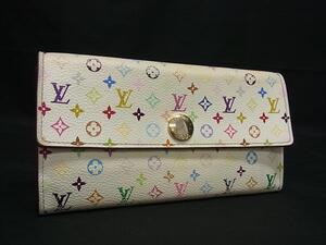 1円 LOUIS VUITTON ルイヴィトン M60272 モノグラムマルチカラー ポルトフォイユサラ 二つ折り 長財布 ウォレット アイボリー系 FJ1576