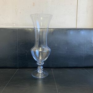ガラス花器　壺　高さ約45cm 口径16.5cm