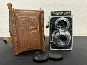 A3　RICOHFLEX　リコーフレックス　MODEL Ⅶ　二眼レフ　1:3.5　8㎝　フィルムカメラ　ケース付き　現状品