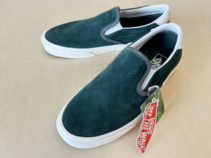 29cm グリーン バンズ スリッポン VANS SLIP-ON 59 PIG SUEDE JUNGLE GREEN US11/29cm VN0A38GU94T