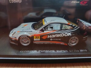 エブロ ミニカー HANKOOK PORSCHE SUPER GT300 2010 1/43