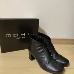 MOHI  モヒ  ショートブーツ  スクエアトゥ  チャンキーヒール