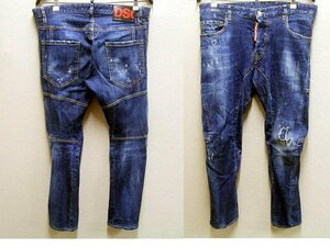 ◇即決[48]DSQUARED2 20SS TIDY BIKER JEAN S71LB0725 ストレッチ デニム スリム バイカー パンツ■5741