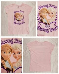 ディズニー　アナ雪　アナと雪の女王　プリンセス　半袖　Tシャツ　エルサ　ピンク　女の子　輸入子供服　アメリカ　150cm　XL