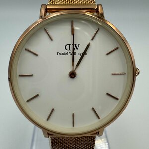 ◆電池交換済 Daniel Wellington ダニエルウェリントン 時計 白文字盤 B32R1 ローズゴールド um KBB2