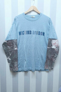 2-7281A/ミチコロンドン 袖切替 長袖Tシャツ MICHIKO LONDON 送料200円 