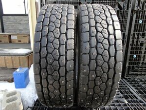 ●4171 美品9分山 冬 ピン付き ブリヂストン M800 265/70R19.5 140/138J 2本