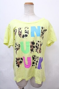 RNA / PUNK プリントTシャツ イエロー Y-24-09-21-047-PU-TS-SZ-ZT404