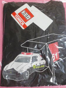 新品 130 トミカ 半袖Tシャツ 黒 パトカー柄 日産 フェアレディZ NISMO パトロールカー No.61 赤箱 働く車柄 男の子 夏物 120cm～ 送料無料