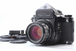 やや使用感あり★ ペンタックス Pentax 6x7 67 MLU Eye Level Finder Takumar 105mm f2.4 Lens タクマー レンズ 中判フィルムカメラ 完動品