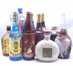 【同梱不可】1円スタート 焼酎 等 12本セット 赤霧島 霧島 金福山 等 古酒 P033667