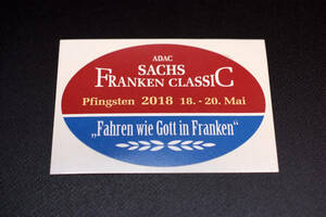 ◎ ADAC Euro ステッカー SACHS FRABKEN CLASSIC 小 70×47mm ocitye 車外 防水 ガラス ウィンド メルセデスベンツ ポルシェ BMW AUDI VW