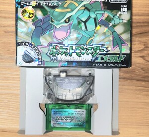 【箱・ワイヤレスアダプタ・ソフト】美品 ポケットモンスター エメラルド ワイヤレスアダプタ同封版 GBA / 動作確認済