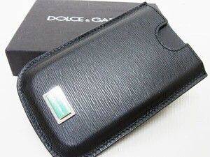 ★DOLCE&GABBANA★ドルガバ★iPhone4.4S用ロゴプレートレザーケース★ブラック黒【本物保証】イタリアンカジュアル★芸能人御用達★