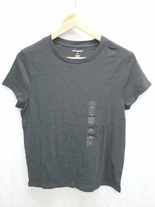 ◇ ◎ ●未使用● BANANA REPUBLIC タグ付き コットン100％ 半袖 Tシャツ カットソー サイズＭ ブラック レディース P