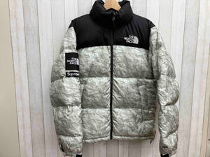 SUPREME／THE NORTH FACE／Paper Print Nuptse Jacket／GRAY／ ND91806／Sサイズ／ダウンジャケット／シュプリーム／ザノースフェイス