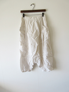 2021 evam eva / エヴァムエヴァ E212T007 linen sarrouel pants ANTIQUE WHITE * リネン サルエルパンツ レディース