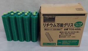 u0 TRUSCO TCG-400L リチウム万能グリス ＃2 420ml 15本セット 産業機械、荷役機械、建設機械などの回転部や摺動部の潤滑に