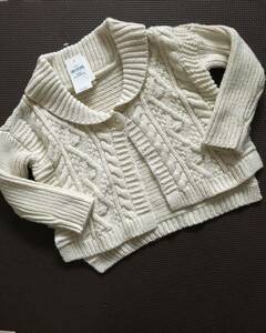 新品 baby GAP 白 ニット カーディガン 90㎝