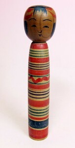 ◆古い伝統 こけし【西山憲一 作 古作 昭和20年代作】土湯系★高さ15.4cm ◆TOHOKU KOKESHI Doll