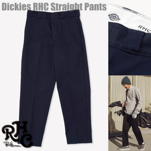 【PickUp掲載】ロンハーマン RHC × DICKIES ストレート ワークパンツ 32 ネイビー RonHerman California ディッキーズ チノパン