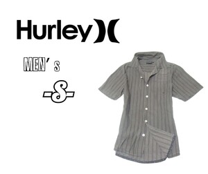 メンズS◇Hurley　ハーレー◇色落ちデザイン半袖シャツ