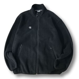 《良品◎》Champion チャンピオン★ワンポイント*フリースジャケット*ブルゾン*ブラック*サイズ0(MW4373)◆S80